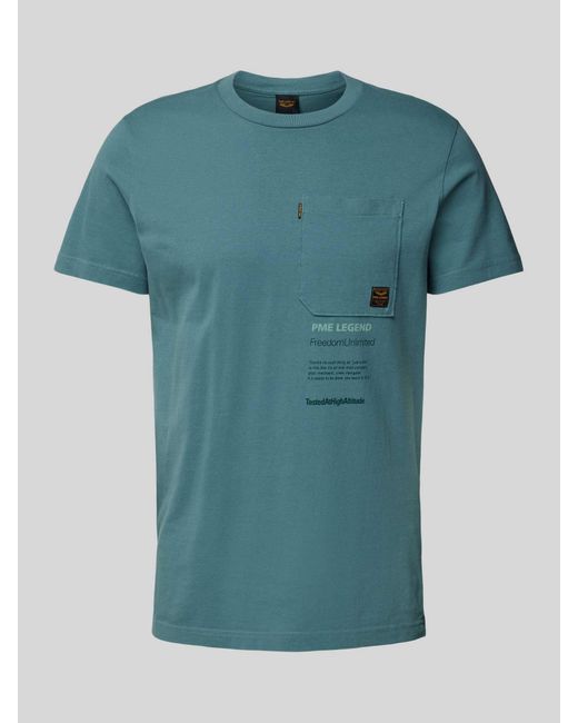 PME LEGEND T-Shirt mit Label-Print in Green für Herren