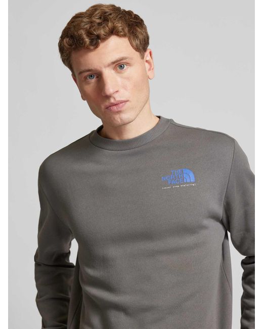 The North Face Sweatshirt Met Labelprint in het Gray voor heren