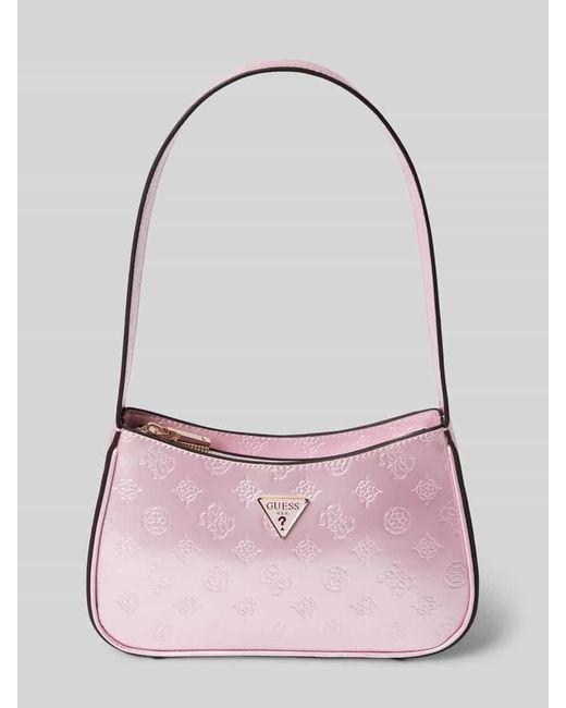 Guess Pink Handtasche mit Label-Applikation Modell 'ARNELA'