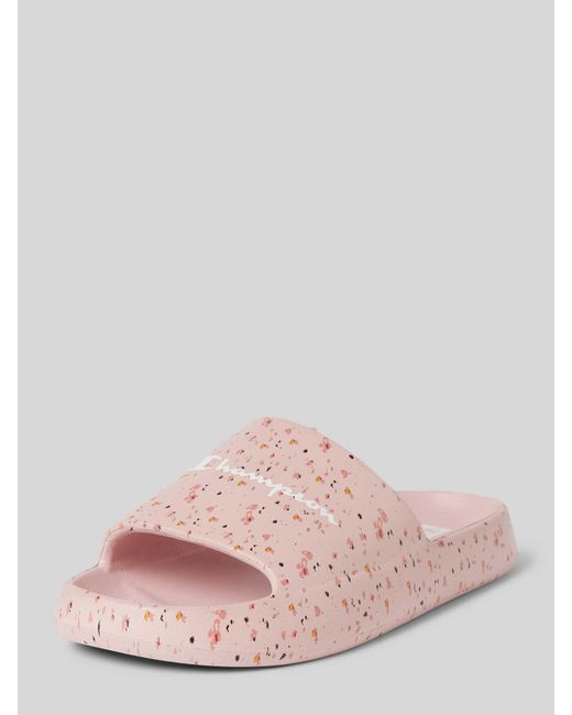 Champion Slippers Met All-over Print in het Pink