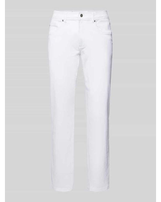Christian Berg Men Jeans in unifarbenem Design in White für Herren