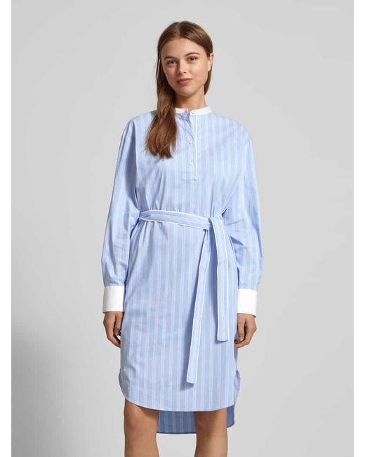 Boss Blue Knielanges Kleid mit Bindegürtel Modell 'Dabime'