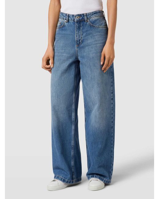 Jake*s Blue Flared Jeans im 5-Pocket-Design