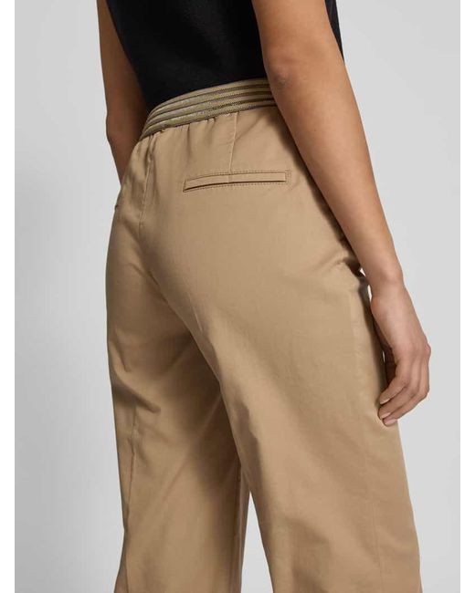 Toni Natural Wide Leg Stoffhose mit verkürztem Schnitt Modell 'Sue'
