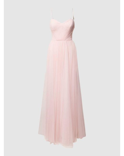 Vera Wang Pink Abendkleid mit Herz-Ausschnitt Modell 'VERNEN'