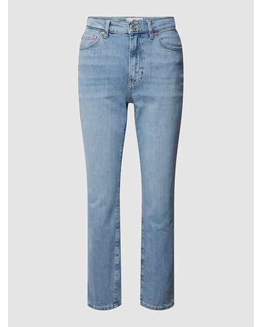 Mango Blue Regular Fit Jeans im 5-Pocket-Design Modell 'CLAUDIA'