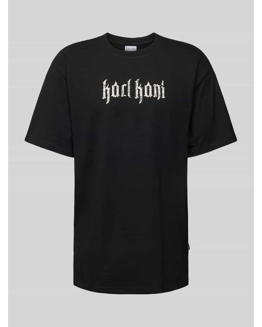 Karlkani T--Shirt mit Logo-Print in Black für Herren