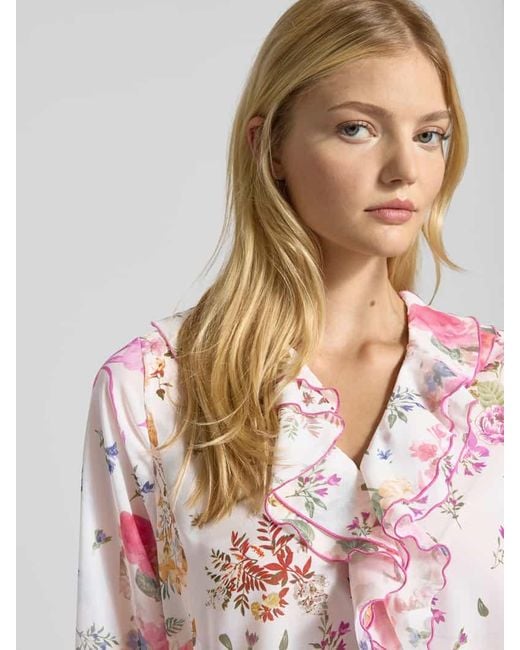 ONLY Gray Regular Fit Bluse mit Volants Modell 'MILLA'