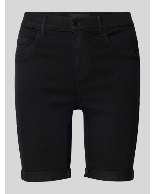 ONLY Black Slim Fit Jeansshorts im 5-Pocket-Design Modell 'RAIN LIFE'