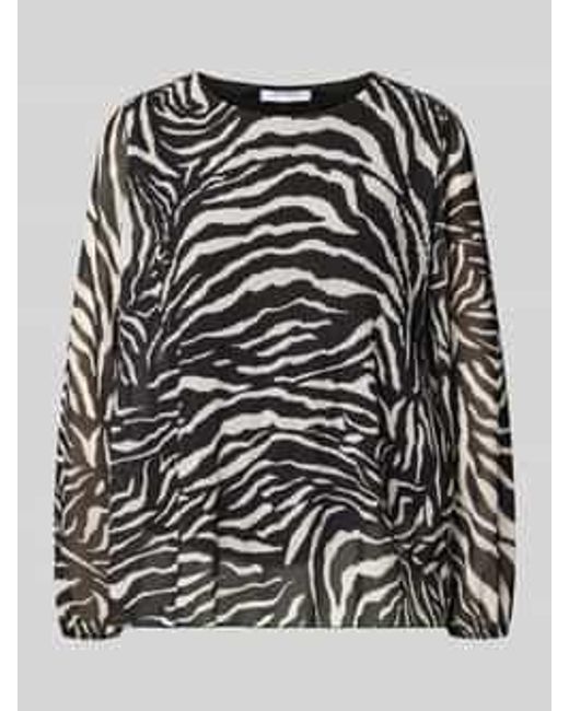 ZABAIONE Blouseshirt Met Plissévouwen, Model 'Al44Bii' in het Black