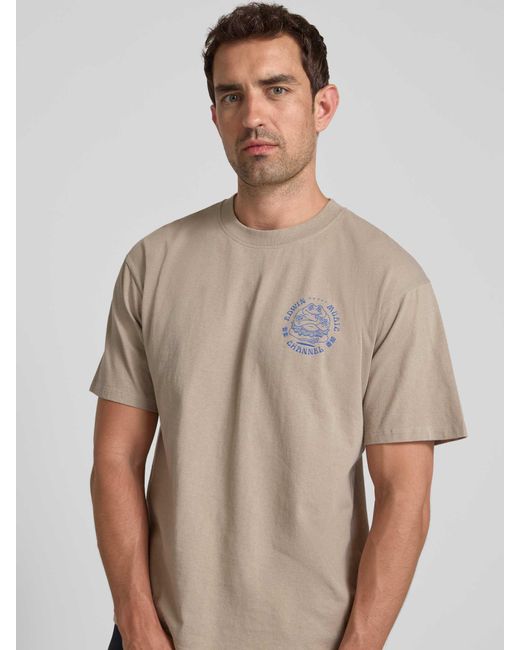 Edwin T-shirt Met Labelprint in het Natural voor heren