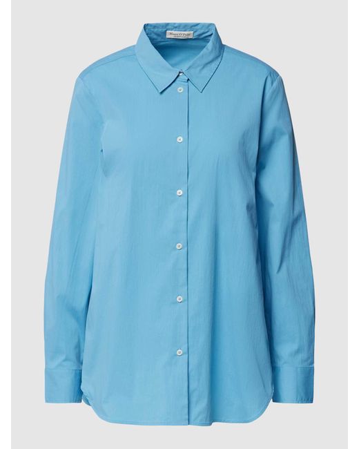 Marc O' Polo Overhemdblouse Met Knoopsluiting in het Blue