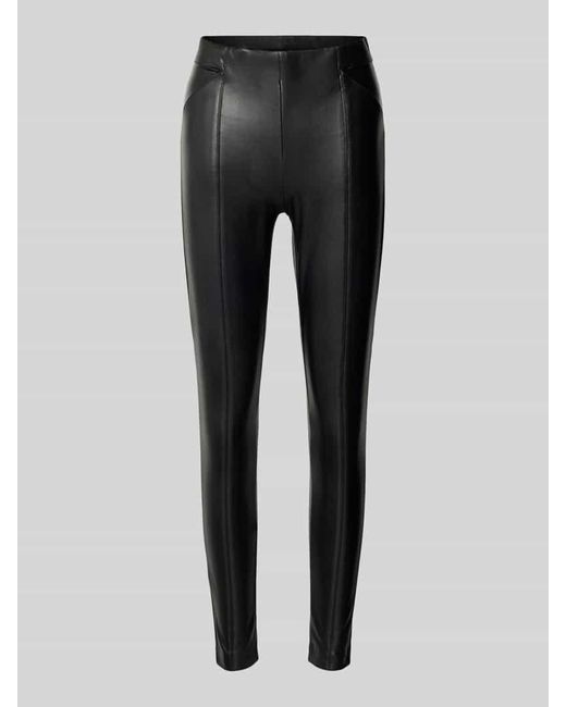 ONLY Gray Slim Fit Hose in Lederoptik mit elastischem Bund Modell 'JESSIE'