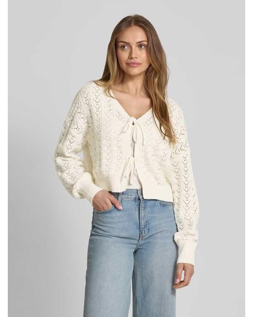 Guess Natural Strickjacke mit Schnürverschluss