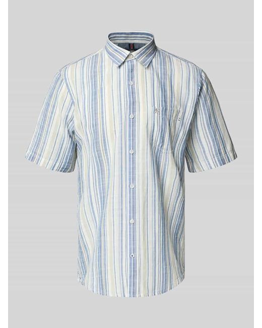 Lerros Slim Fit Freizeithemd mit Kentkragen in Blue für Herren