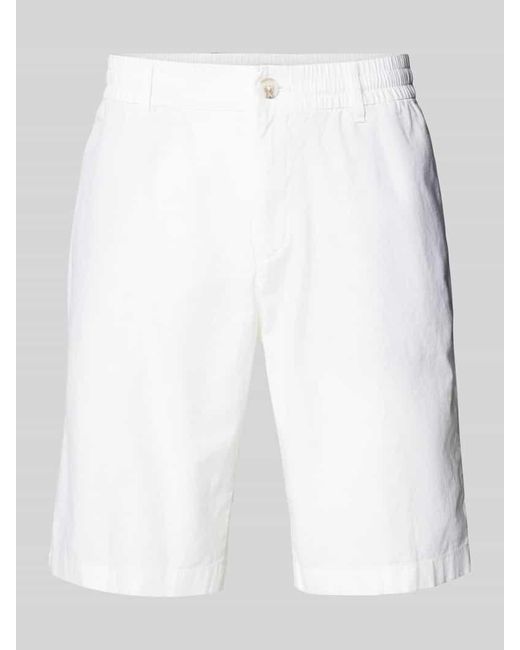 Tom Tailor Regular Fit Leinenshorts mit Gesäßtasche in White für Herren