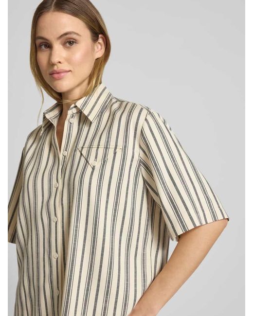 Jake*s Natural Relaxed Fit Hemdbluse Mit Brusttasche