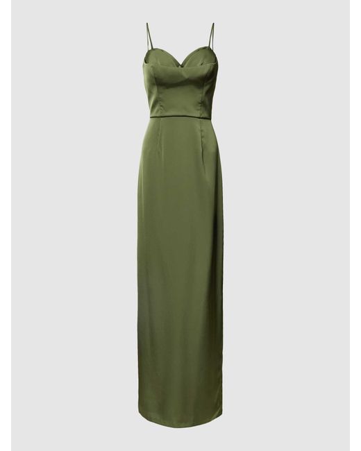 Vera Wang Green Abendkleid mit Herz-Ausschnitt Modell 'VALE'