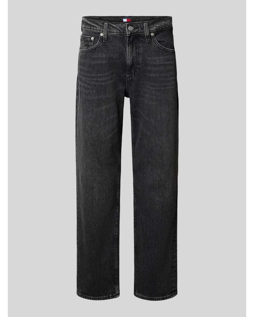Tommy Hilfiger Slim Fit Straight Leg Jeans Van Katoenmix in het Black voor heren
