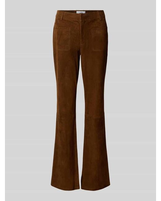 Ba&sh Brown Flared Stoffhose mit Eingrifftaschen