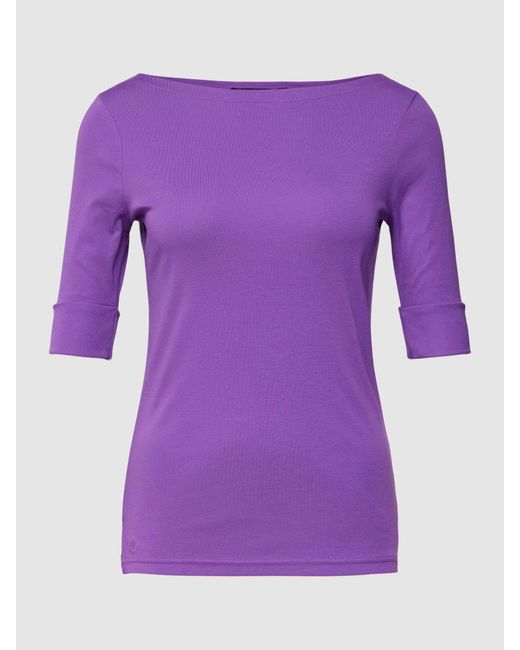 Lauren by Ralph Lauren T-shirt Met Boothals in het Purple