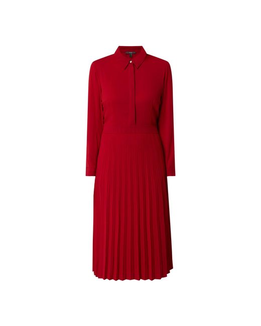 Esprit Collection Red Kleid mit plissiertem Rockteil