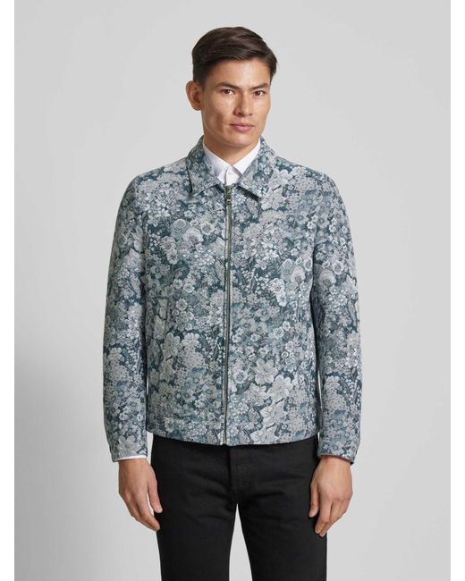 Drykorn Jacke mit floralem Allover-Print Modell 'RIKKA' in Blue für Herren