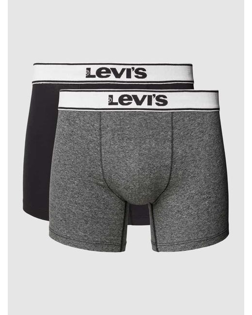 Levi's Boxershorts mit elastischem Label-Bund im 2er-Pack in Gray für Herren