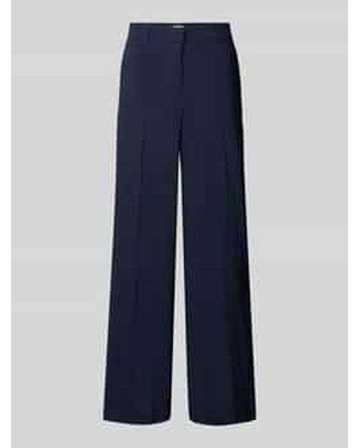 Seductive Linnen Broek Met Persplooien in het Blue