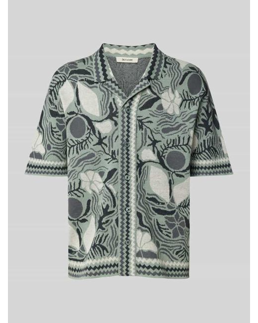 Only & Sons Relaxed Fit Freizeithemd mit Resortkragen Modell 'DUKE' in Gray für Herren