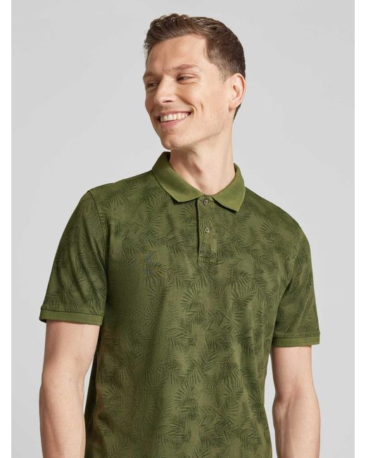 Fynch-Hatton Regular Fit Poloshirt Met All-over Print in het Green voor heren