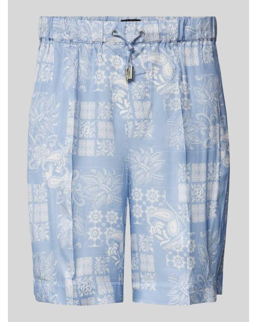 The Kooples Regular Fit Shorts mit Allover-Print in Blue für Herren