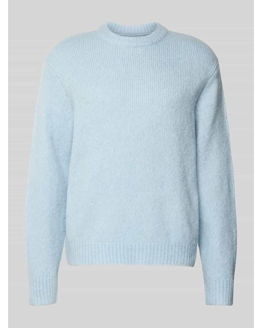 Jack & Jones Strickpullover mit gerippten Abschlüssen Modell 'LIVERPOOL' in Blue für Herren