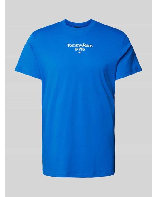 Tommy Hilfiger T-Shirt mit Label-Print in Blue für Herren