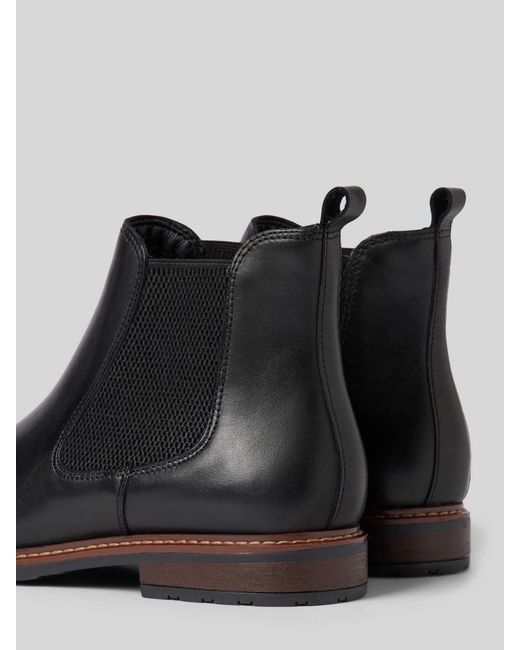 Tamaris Chelsea Boots Van Leer Met Siernaad in het Zwart Lyst NL