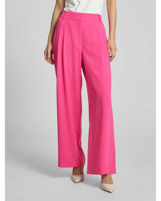 S.oliver Pink Relaxed Fit Anzughose aus Crêpe
