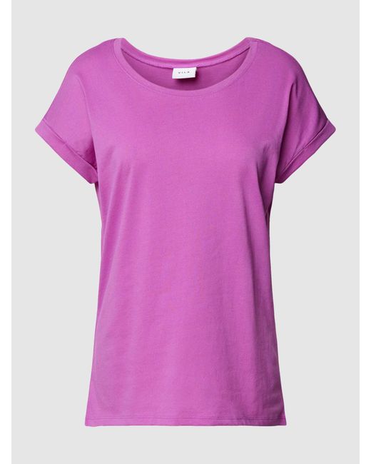 Vila T-shirt Met Ronde Hals in het Pink