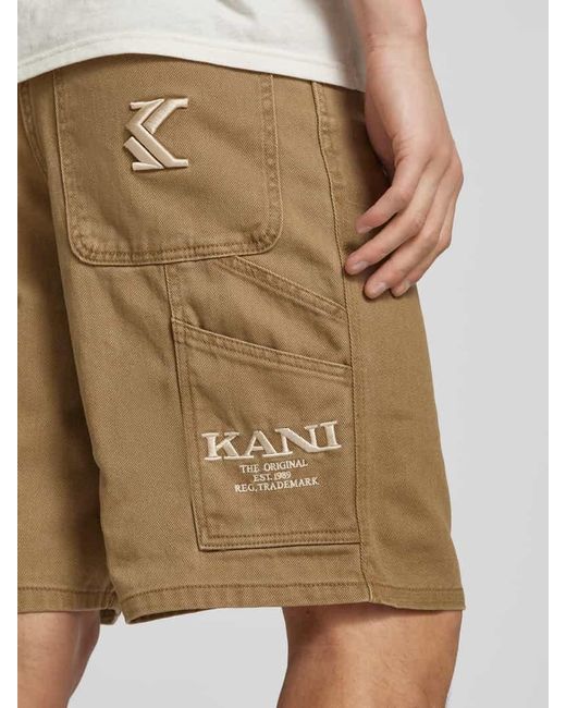 Karlkani Regular Fit Shorts Im 5-Pocket-Design in Natural für Herren