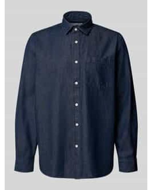 SELECTED Regular Fit Jeansoverhemd Van Puur Katoen, Model 'Regcarlo' in het Blue voor heren