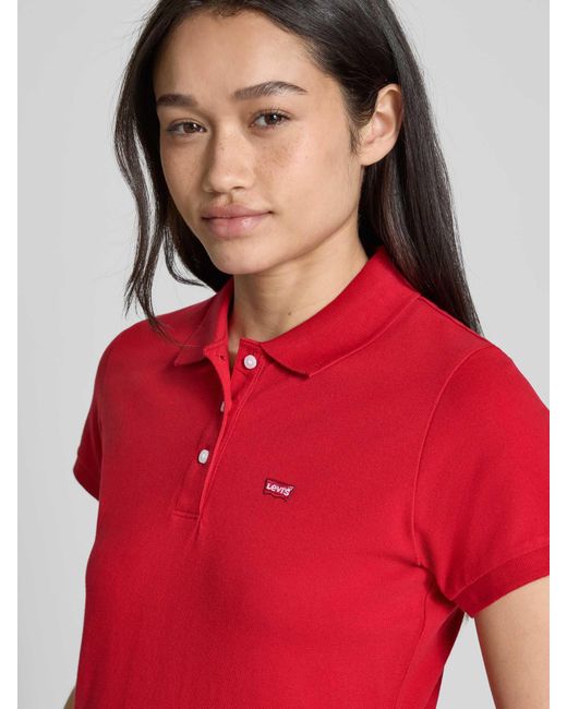 Levi's Poloshirt Met Labelstitching in het Red