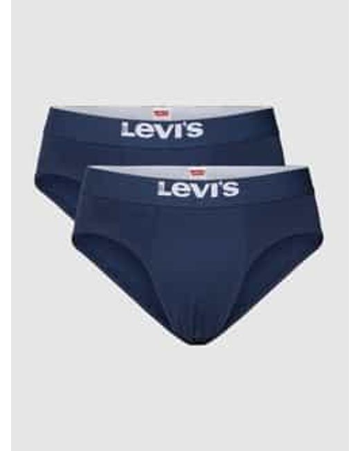 Levi's Slip Met Labeldetail, Model 'Solid Basic' in het Blue voor heren
