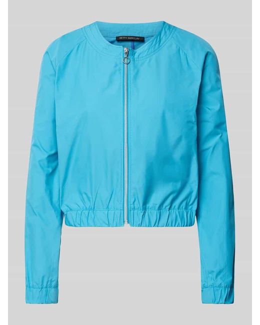 Betty Barclay Blue Blouson in unifarbenem Design