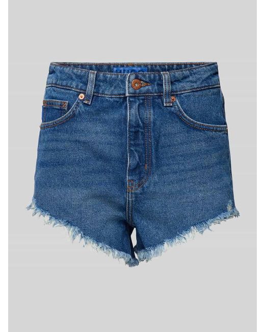 HUGO Blue Regular Fit Jeansshorts Im 5-Pocket-Design Modell 'Galara'