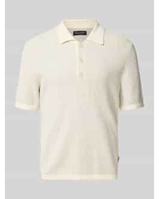 Marc O' Polo Regular Fit Poloshirt Van Katoenmix Met Een Kreukeffect in het Natural voor heren