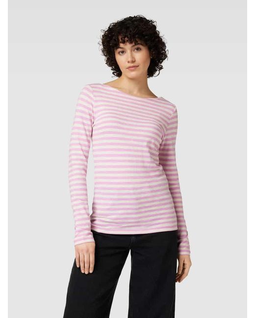 Marc O' Polo Pink Longsleeve mit Streifenmuster