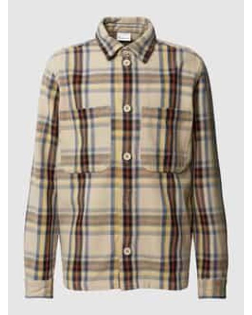 Knowledge Cotton Regular Fit Overhemdjack Met Opgestikte Borstzakken in het Multicolor voor heren