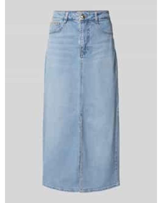 Mos Mosh Jeansrok Met Loopsplit in het Blue