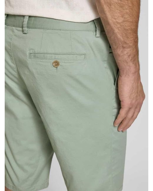 Christian Berg Men Regular Fit Bermudas mit Gürtel in Green für Herren