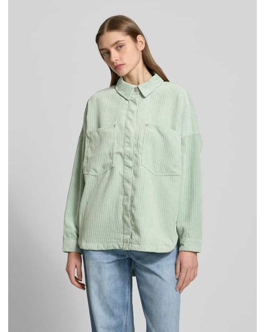 ONLY Green Oversized Hemdjacke Aus Cord Modell 'Janine-Rai'