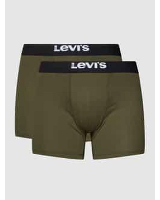 Levi's Boxershort Met Labeldetail, Model 'Solid Basic' in het Green voor heren